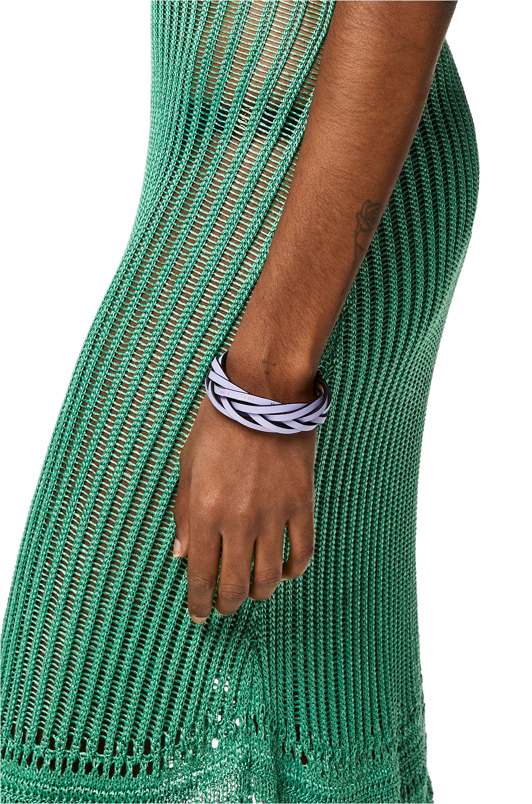 Braided bangle in classic calfskin - 2