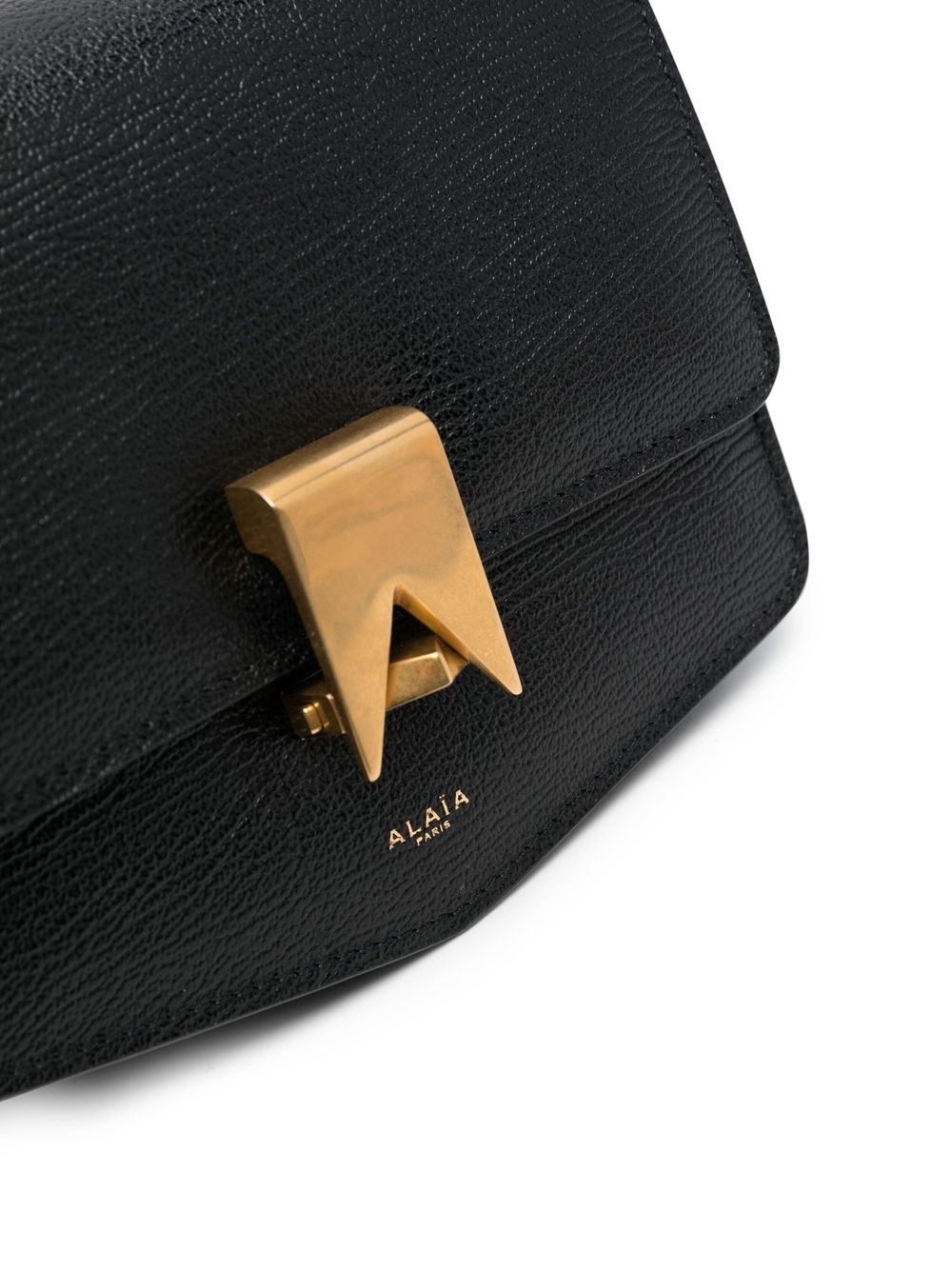 textured leather shoulder bag - 4