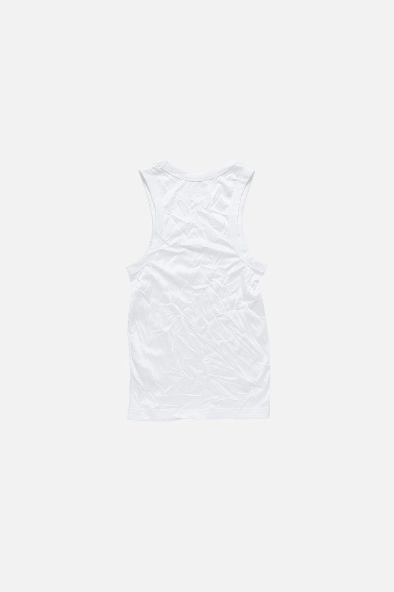 Crinkled printed tanktop - White 7