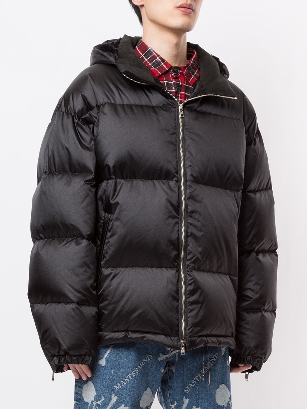 logo-print puffer jacket - 3