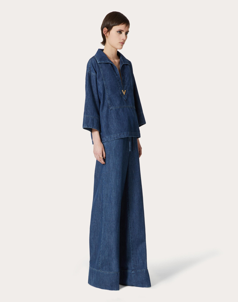 Valentino CHAMBRAY DENIM TROUSERS outlook