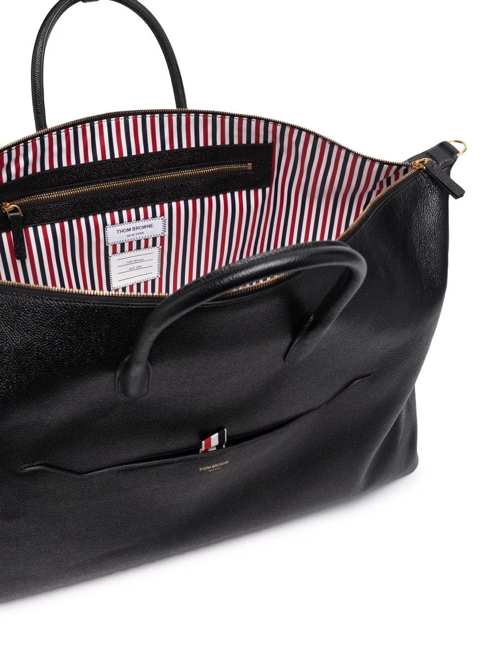 RWB stripe leather holdall - 5