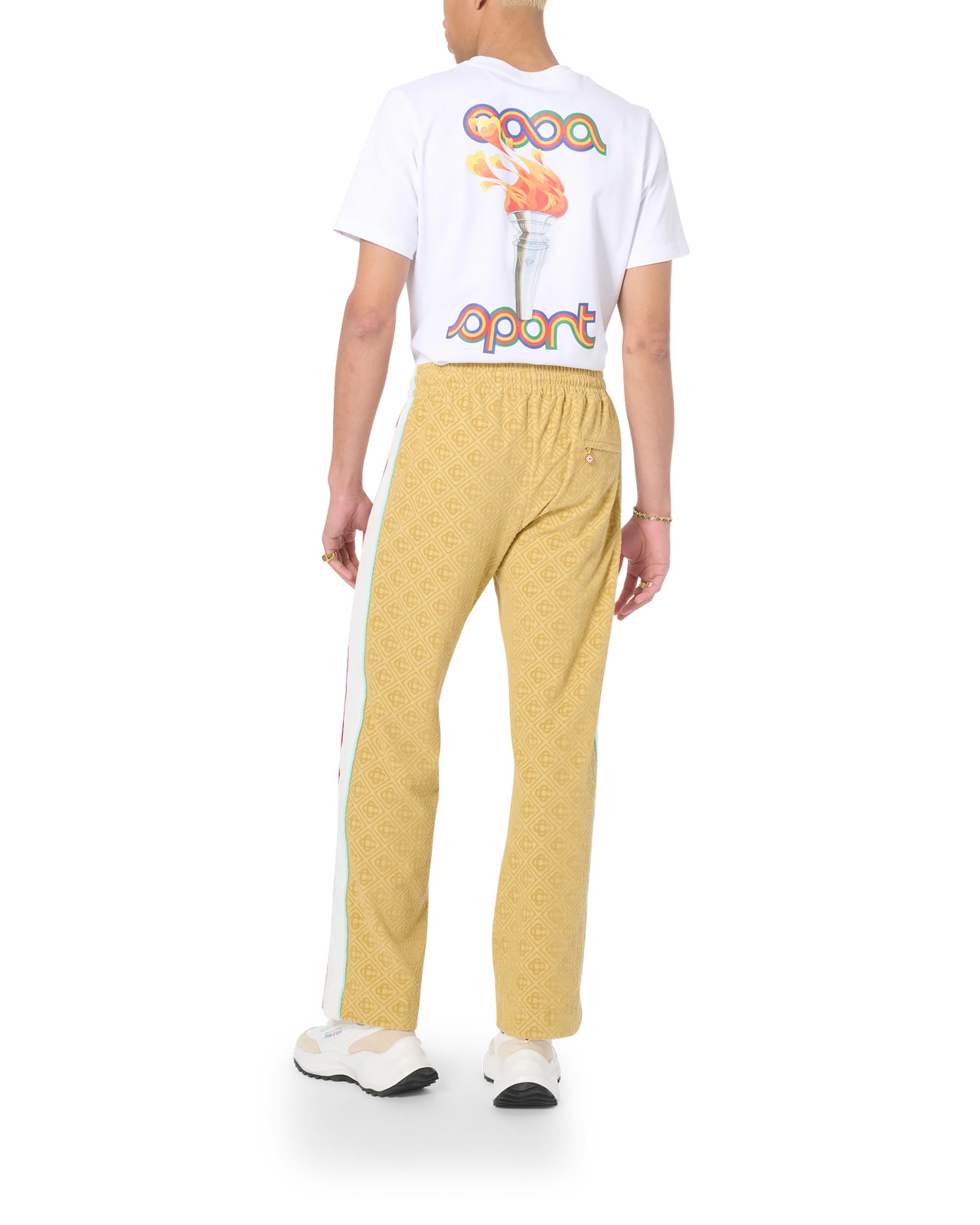 Monogram Velour Track Pants - 4