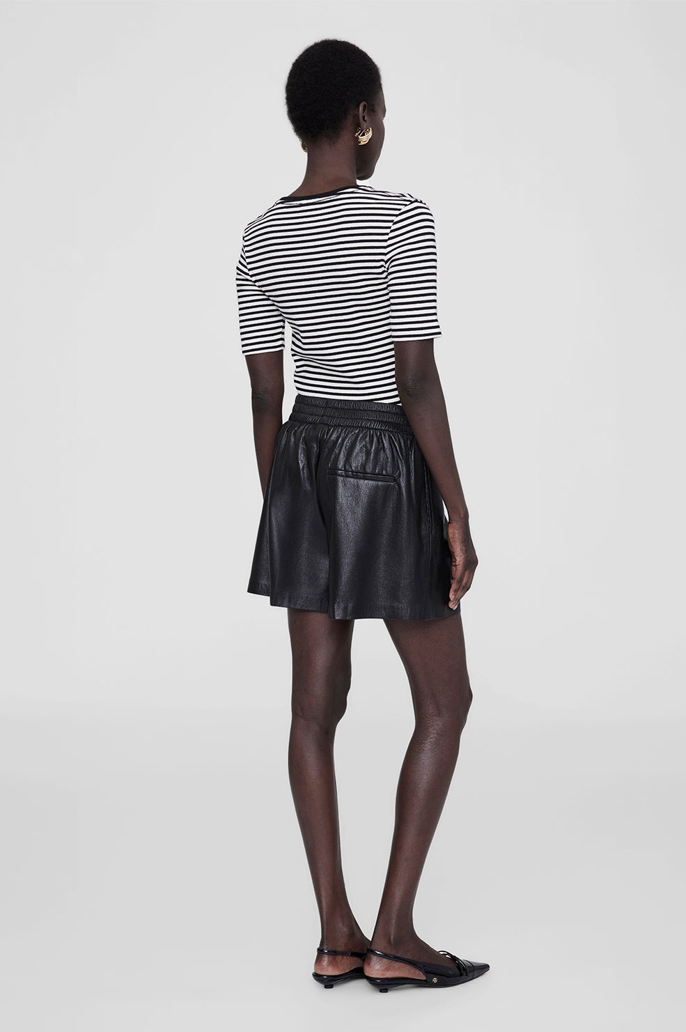 Kam Short - Black Vegan Leather - 3