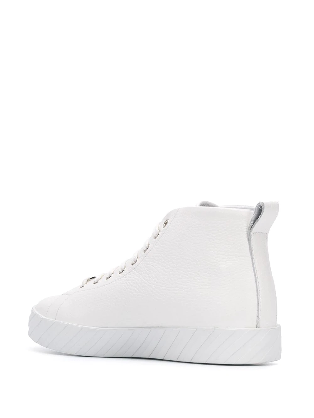 logo plaque high-top sneakers - 3