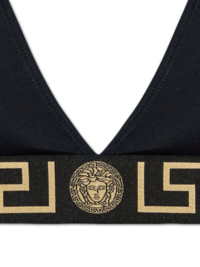 VERSACE logo-underband bikini top outlook