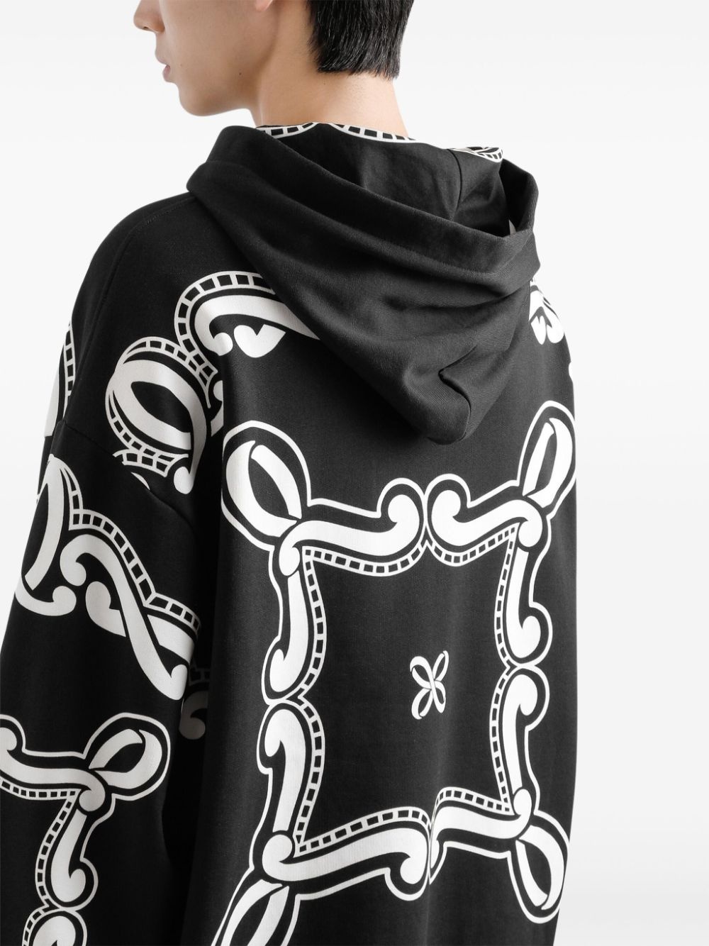 bandana-print hoodie - 5