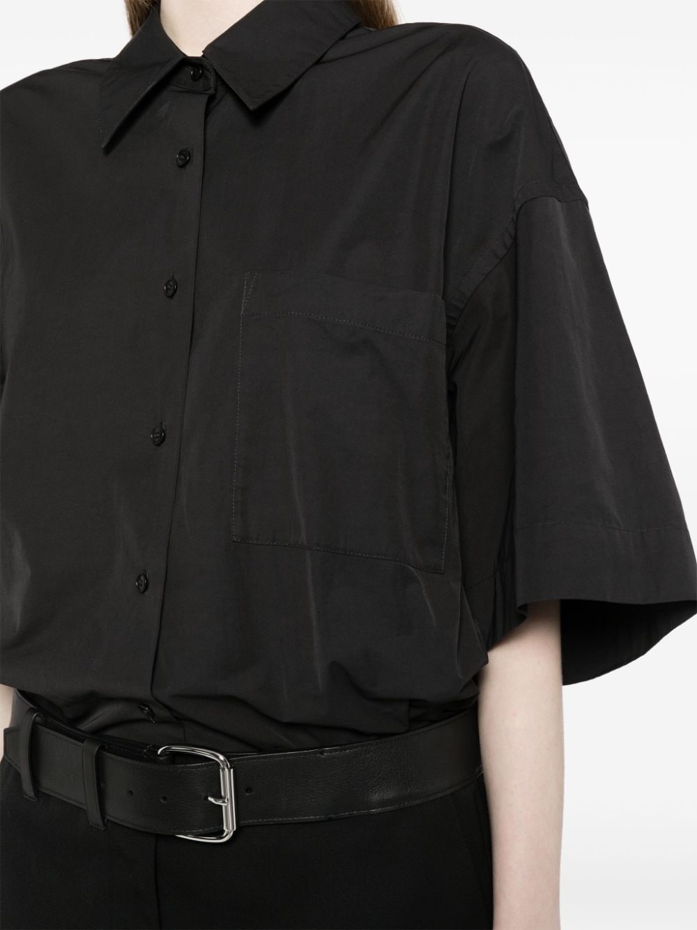 belted shirt minidress - 5