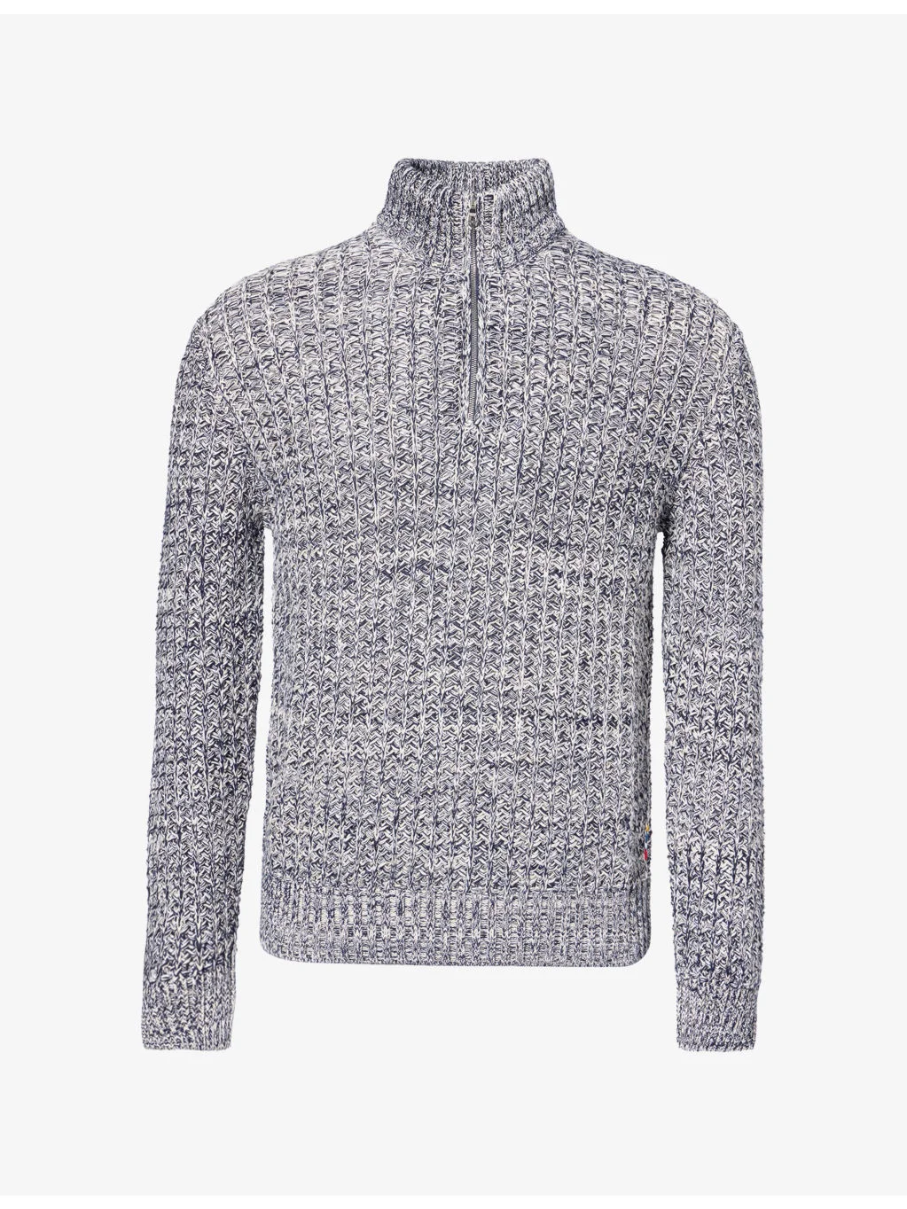Lennard Mix Crochet-Knit Cotton Pullover - 1