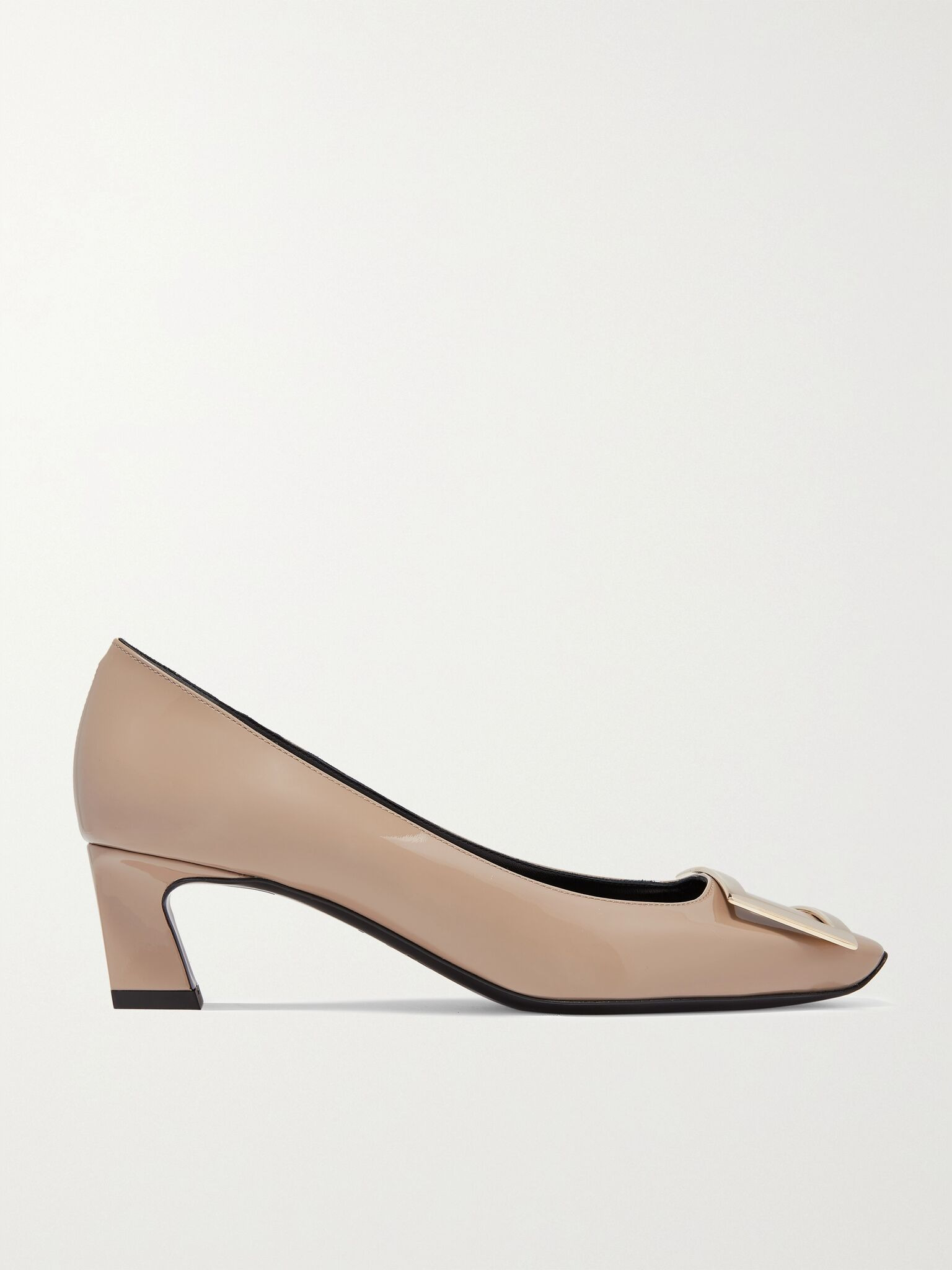 Belle Vivier Trompette 45 patent-leather pumps Beige - 1