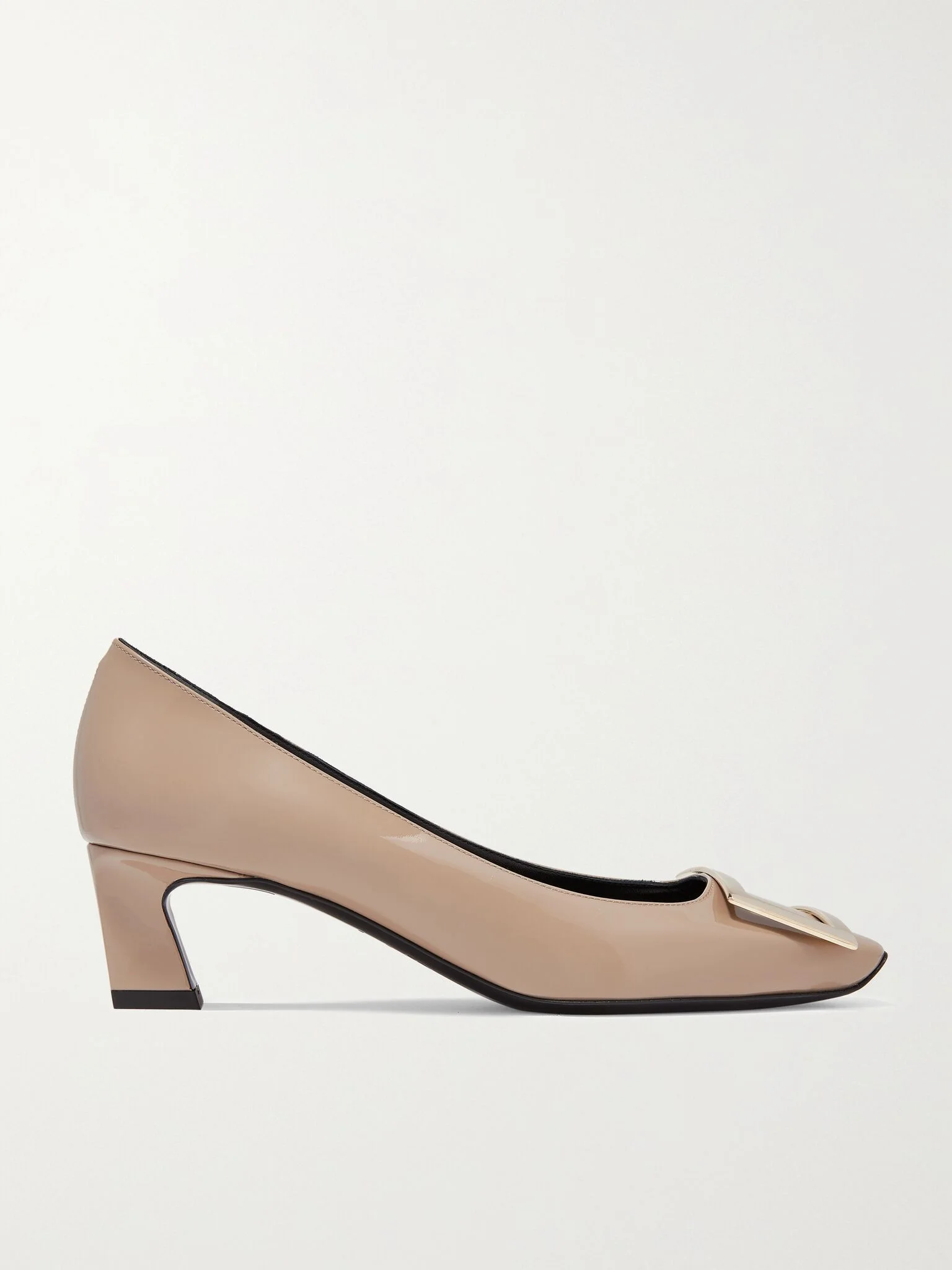 Belle Vivier Trompette 45 patent-leather pumps Beige - 1