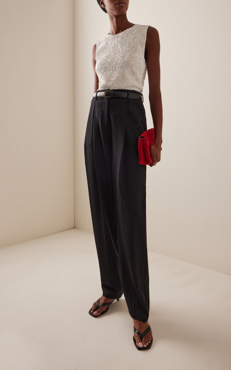 ADAM LIPPES Santi Sequined Top ivory outlook