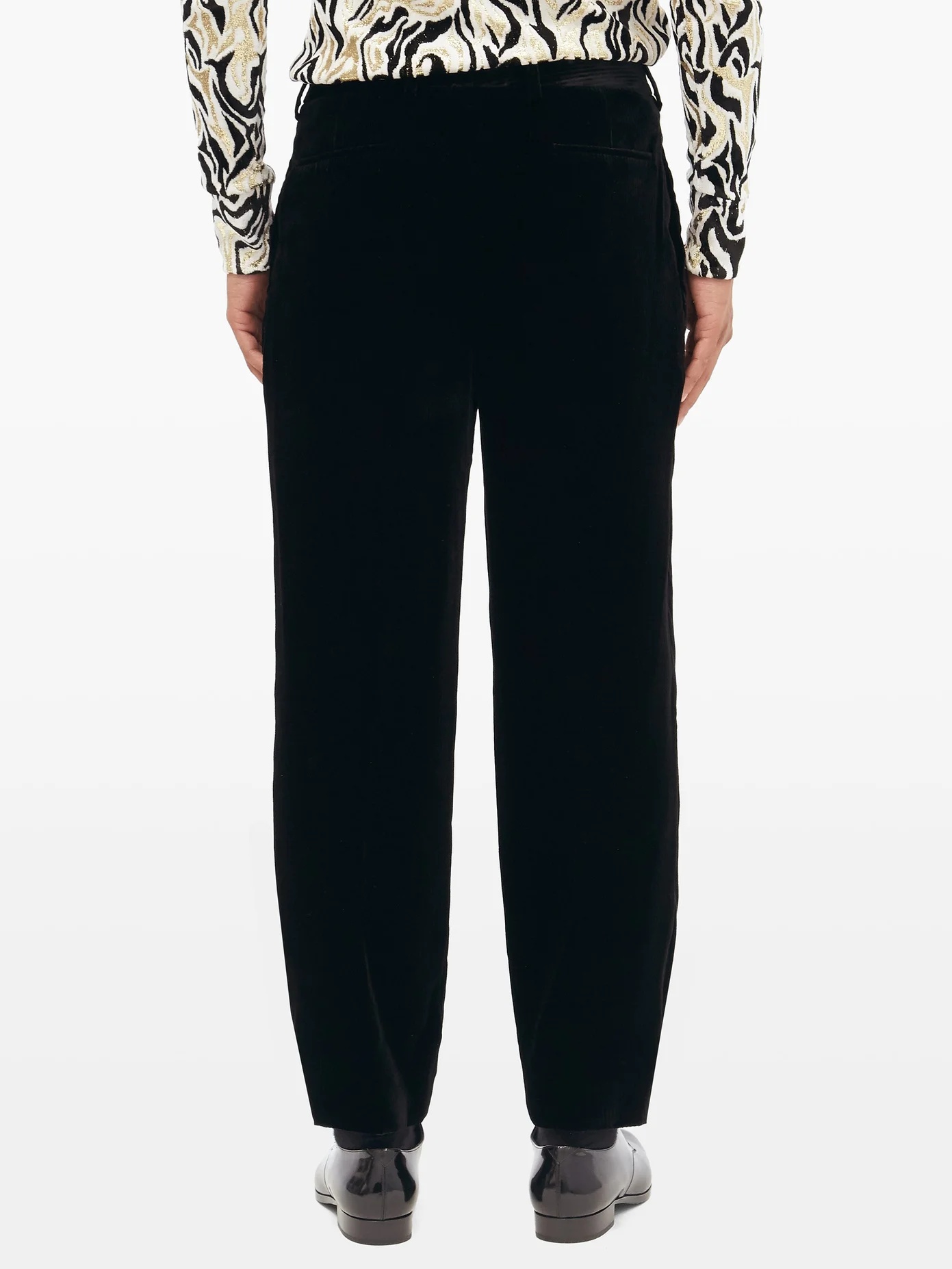 Corduroy-velvet cropped trousers - 5