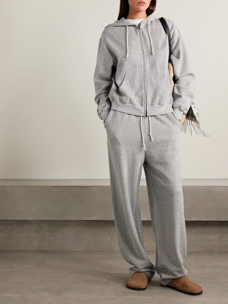 The Elder Statesman Daily Cotton And Cashmere-blend Wide-leg Track Pants outlook