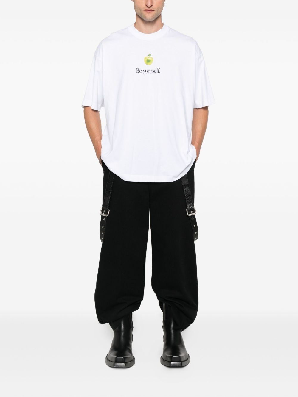 Apple-print T-shirt - 3