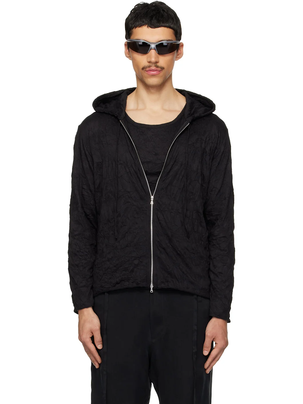 Black Zip Archive Hoodie - 1
