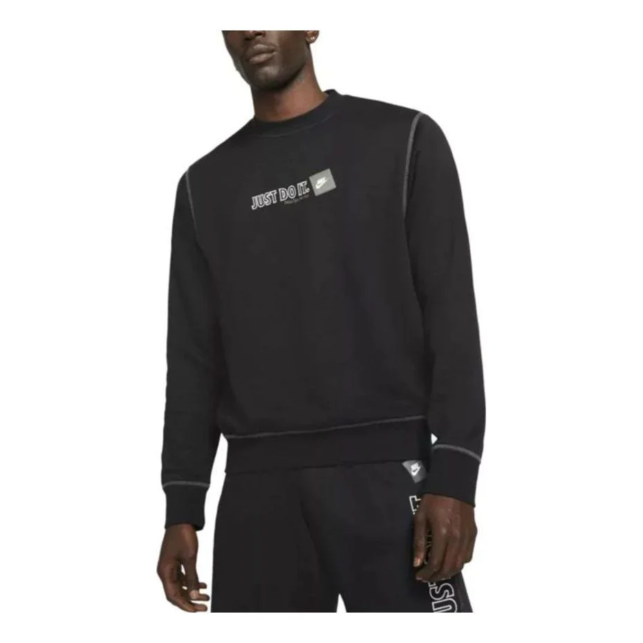 Nike Just Do It Sweatshirt 'Black White' DD6246-010 - 1