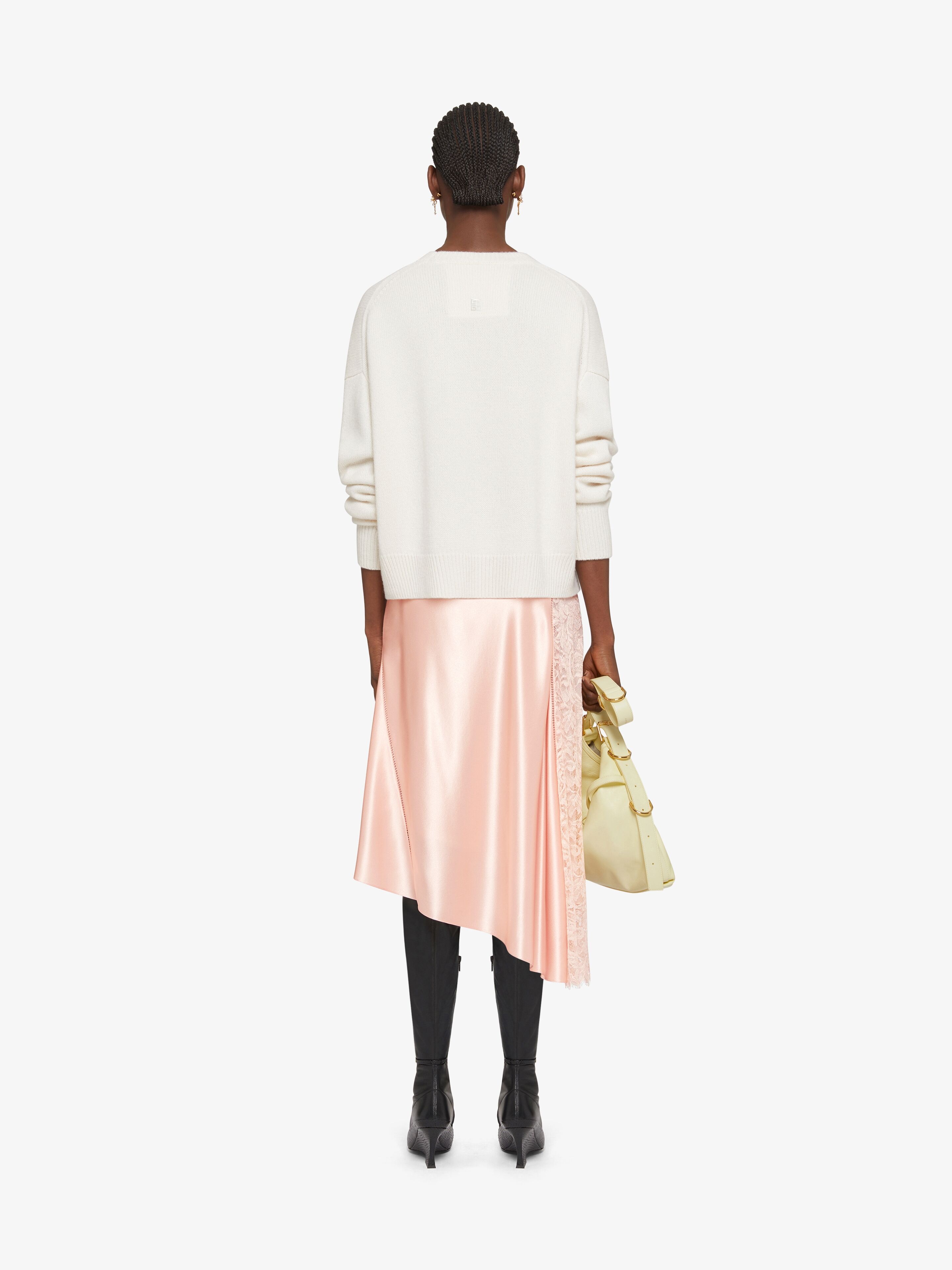 SKIRT IN SATIN AND LACE - 4