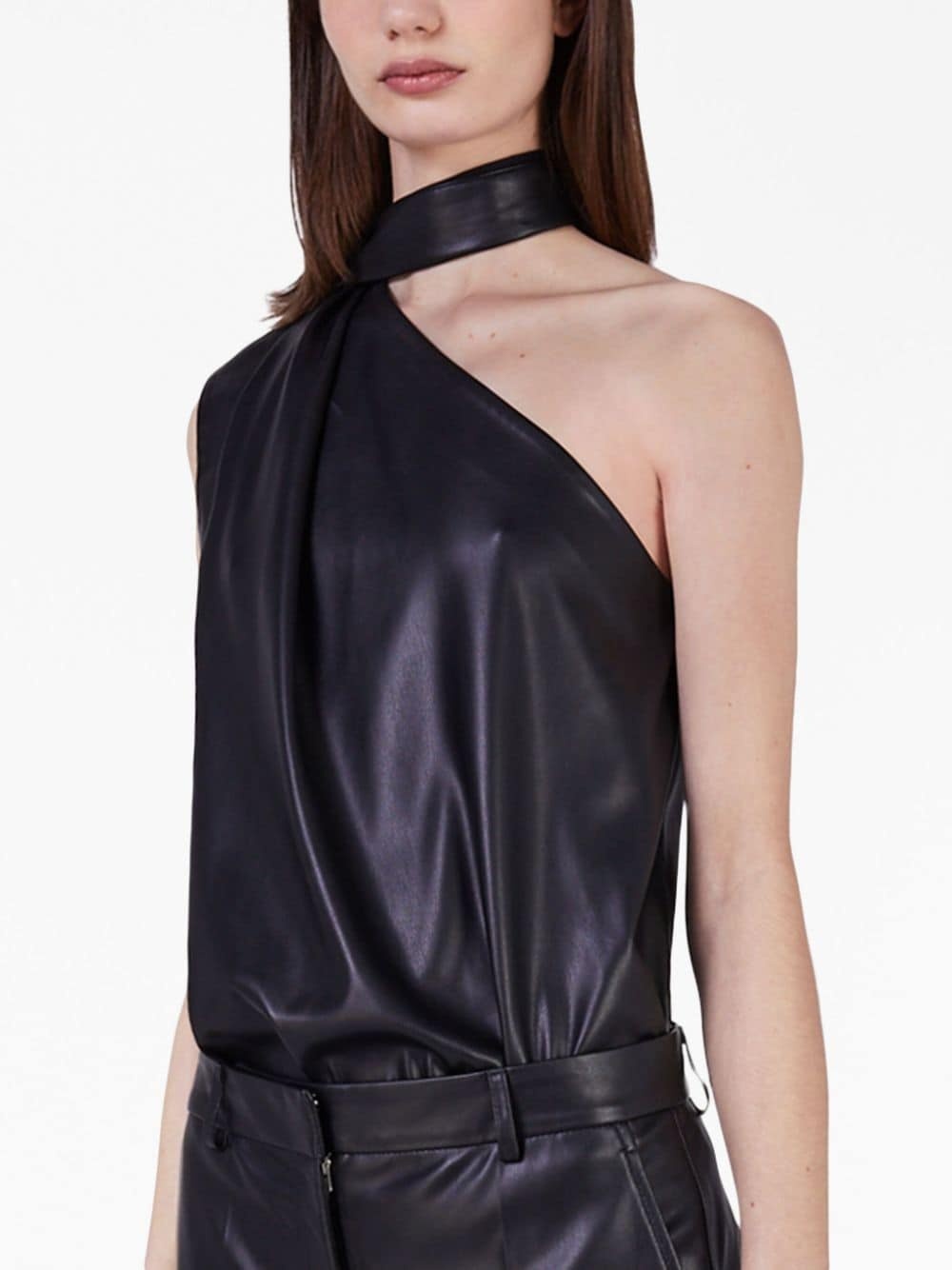 scarf one-shoulder top - 3
