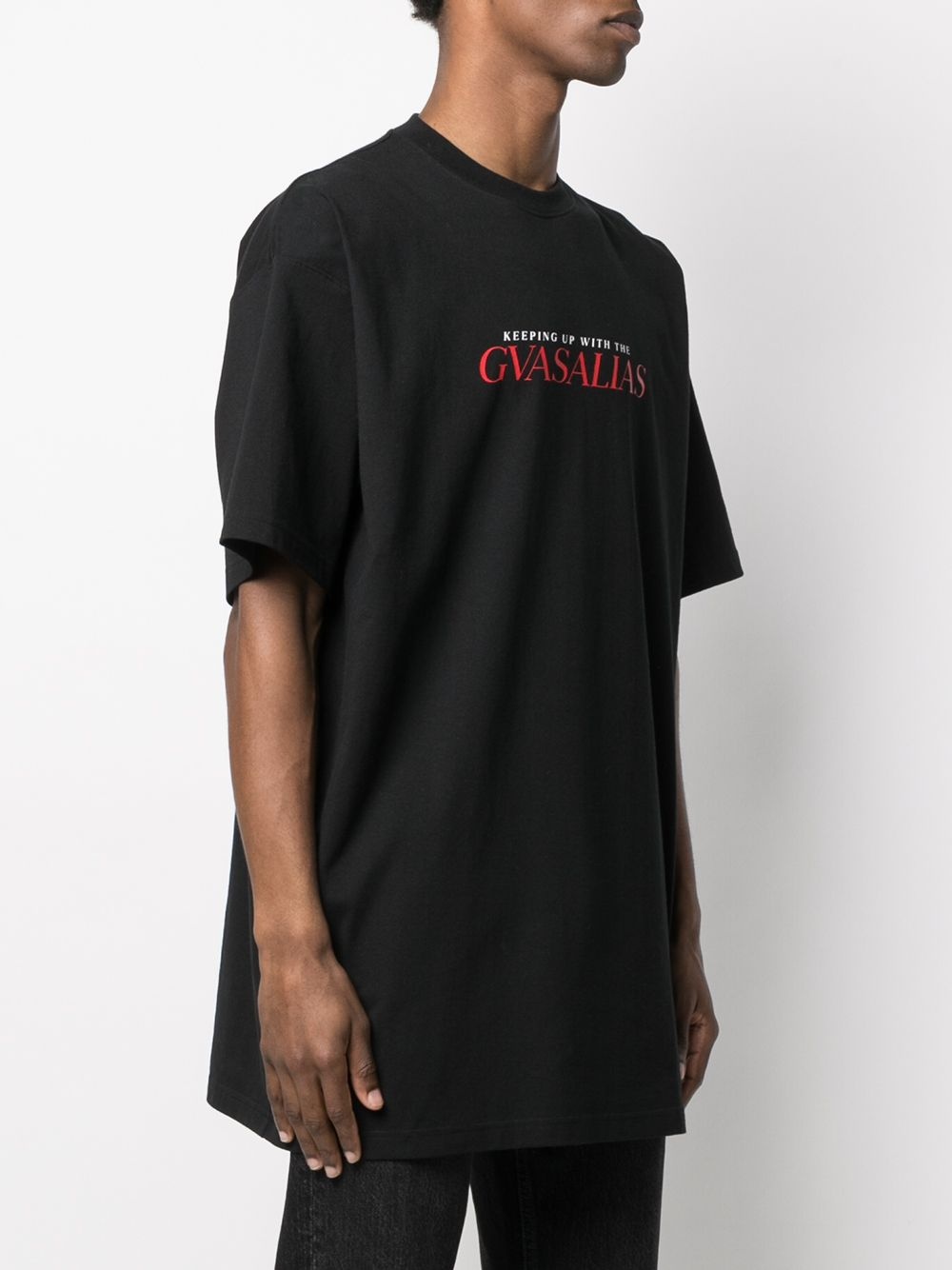 oversized "GVASALIAS" logo-print T-shirt - 4