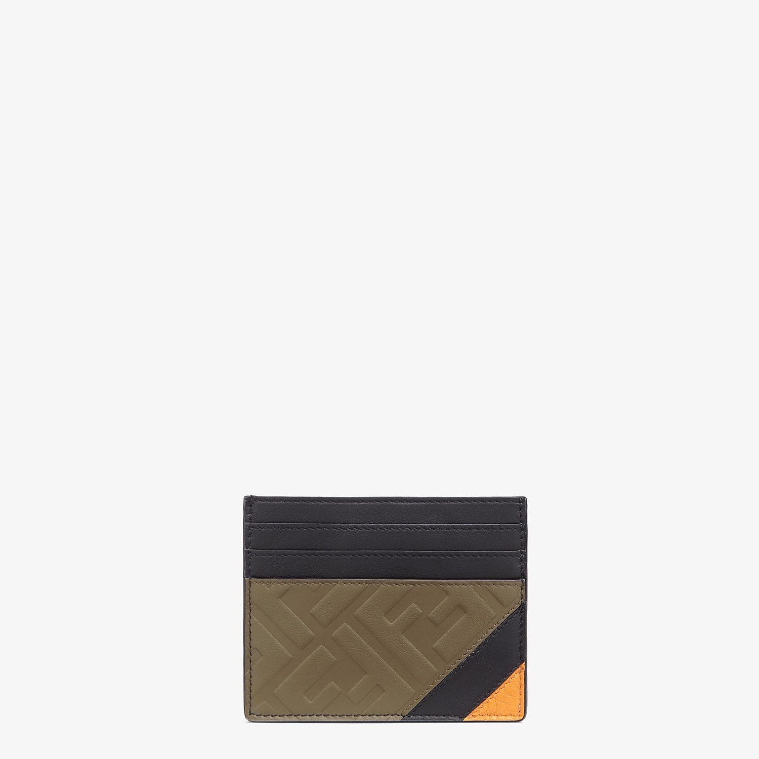 Brown leather cardholder - 1