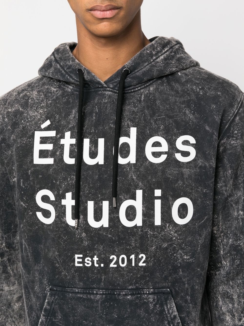 Klein logo-print bleached hoodie - 5