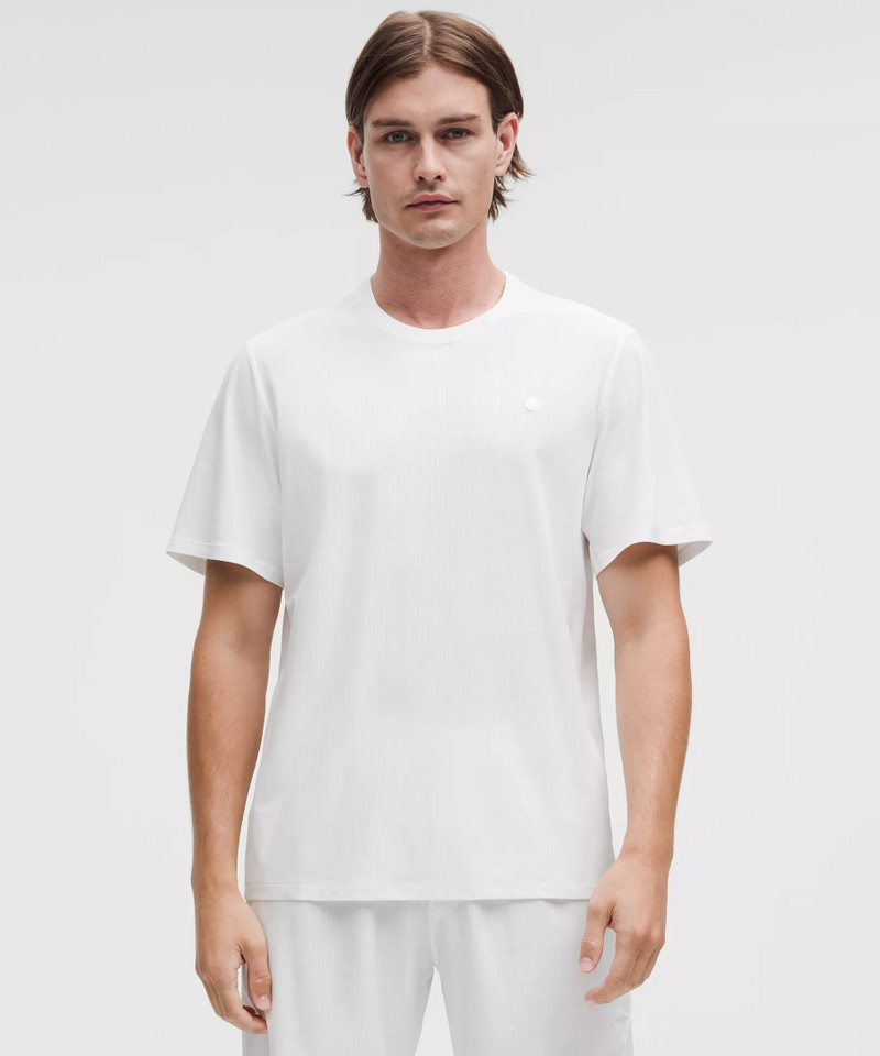 UV-Protective Striped Mesh Tennis T-Shirt 1
