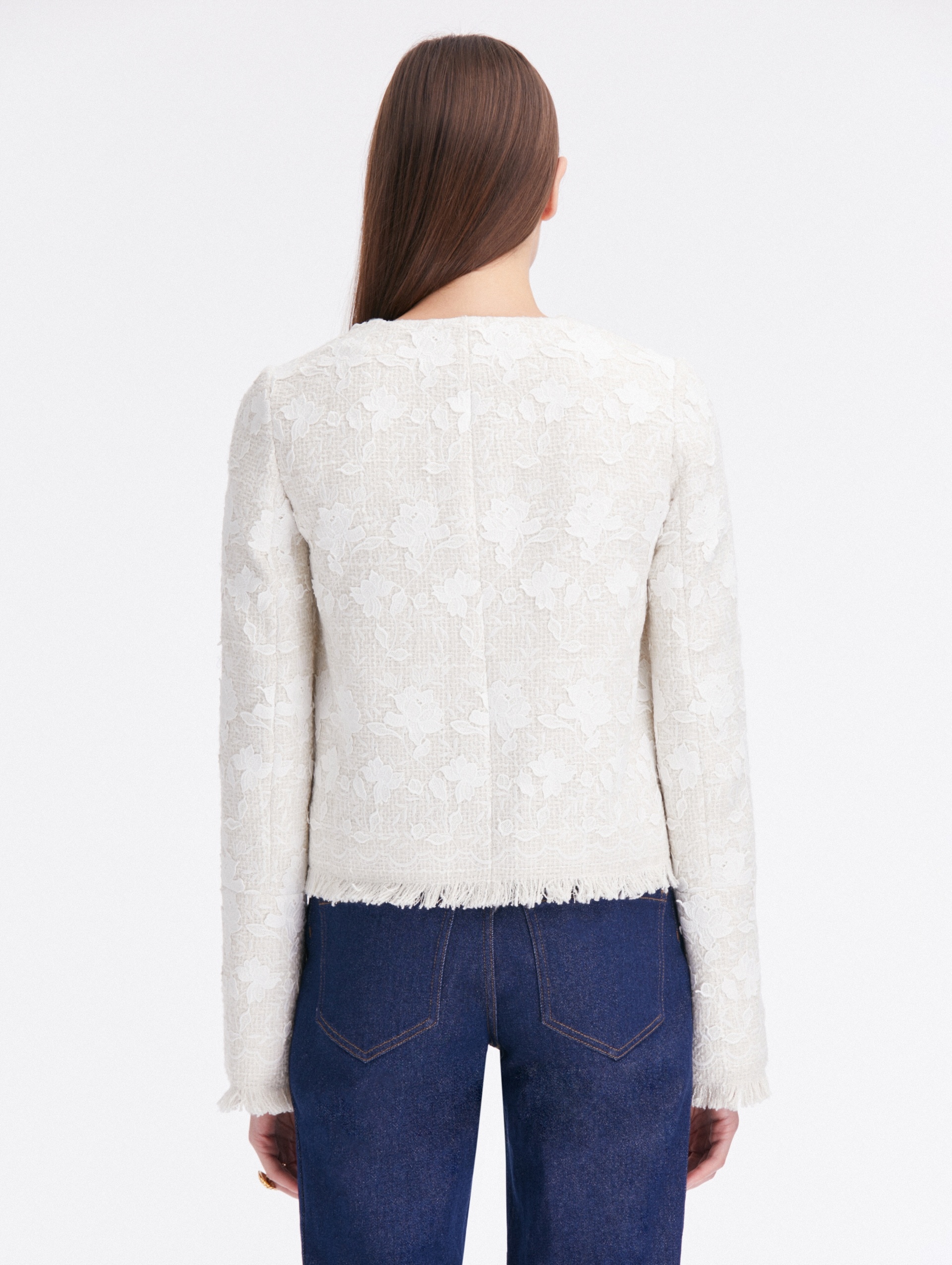 GARDENIA EMBROIDERED TWEED JACKET - 3