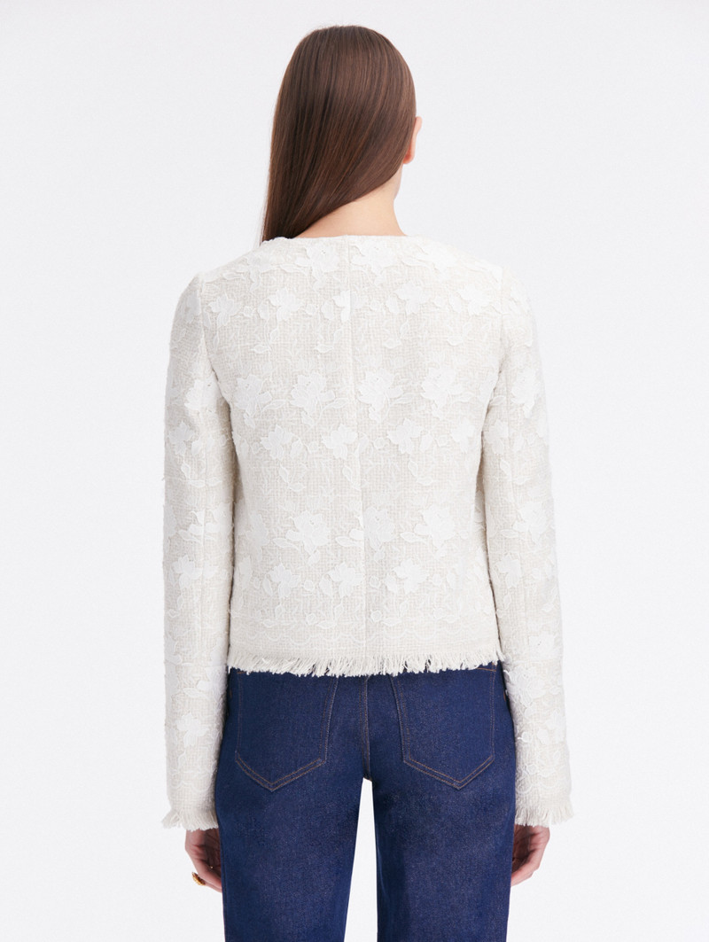 GARDENIA EMBROIDERED TWEED JACKET 3