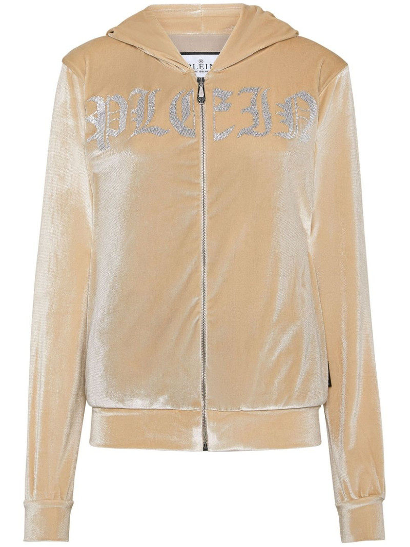 Gothic Plein velour hoodie 1