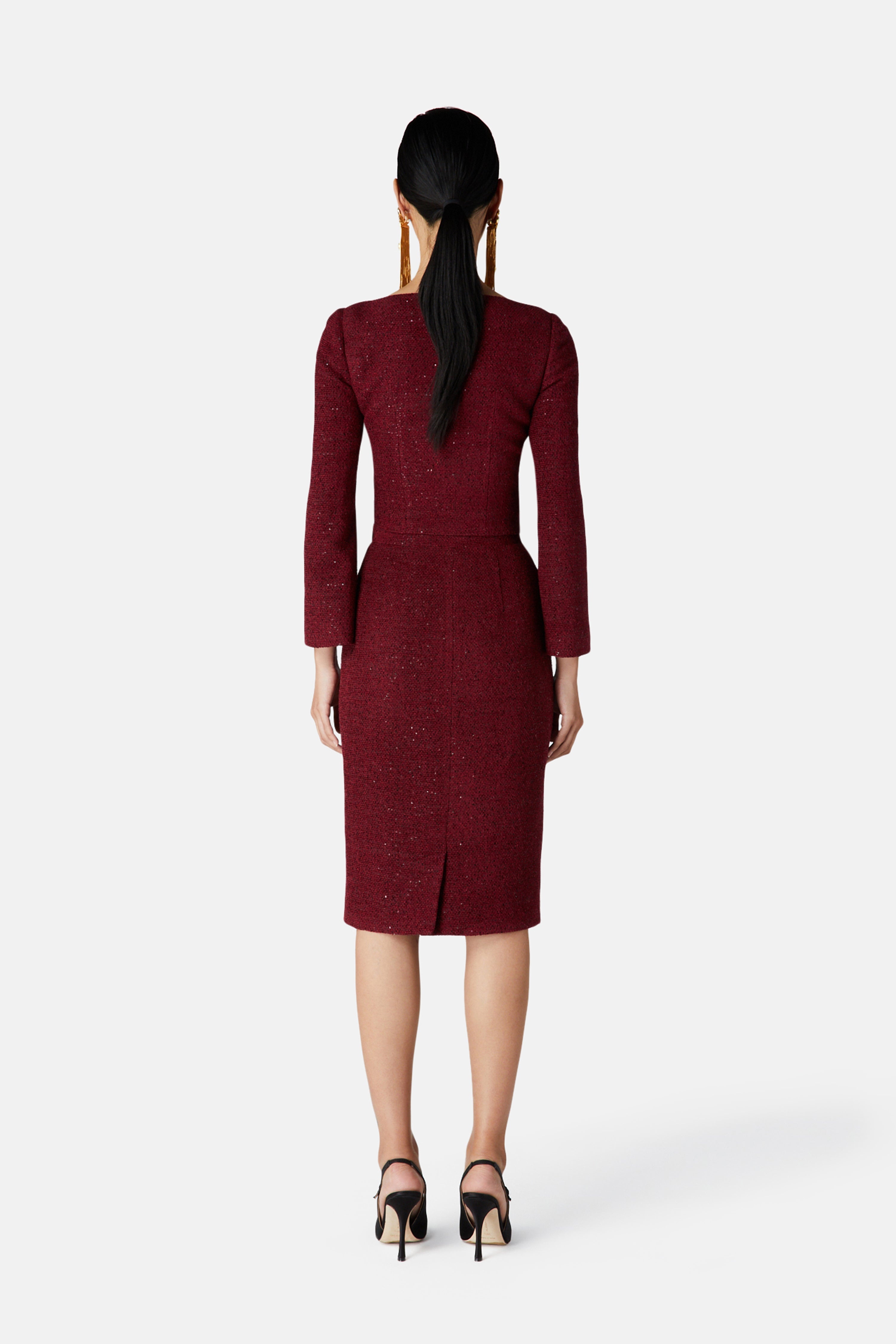 SEQUIN TWEED SKIRT - 4
