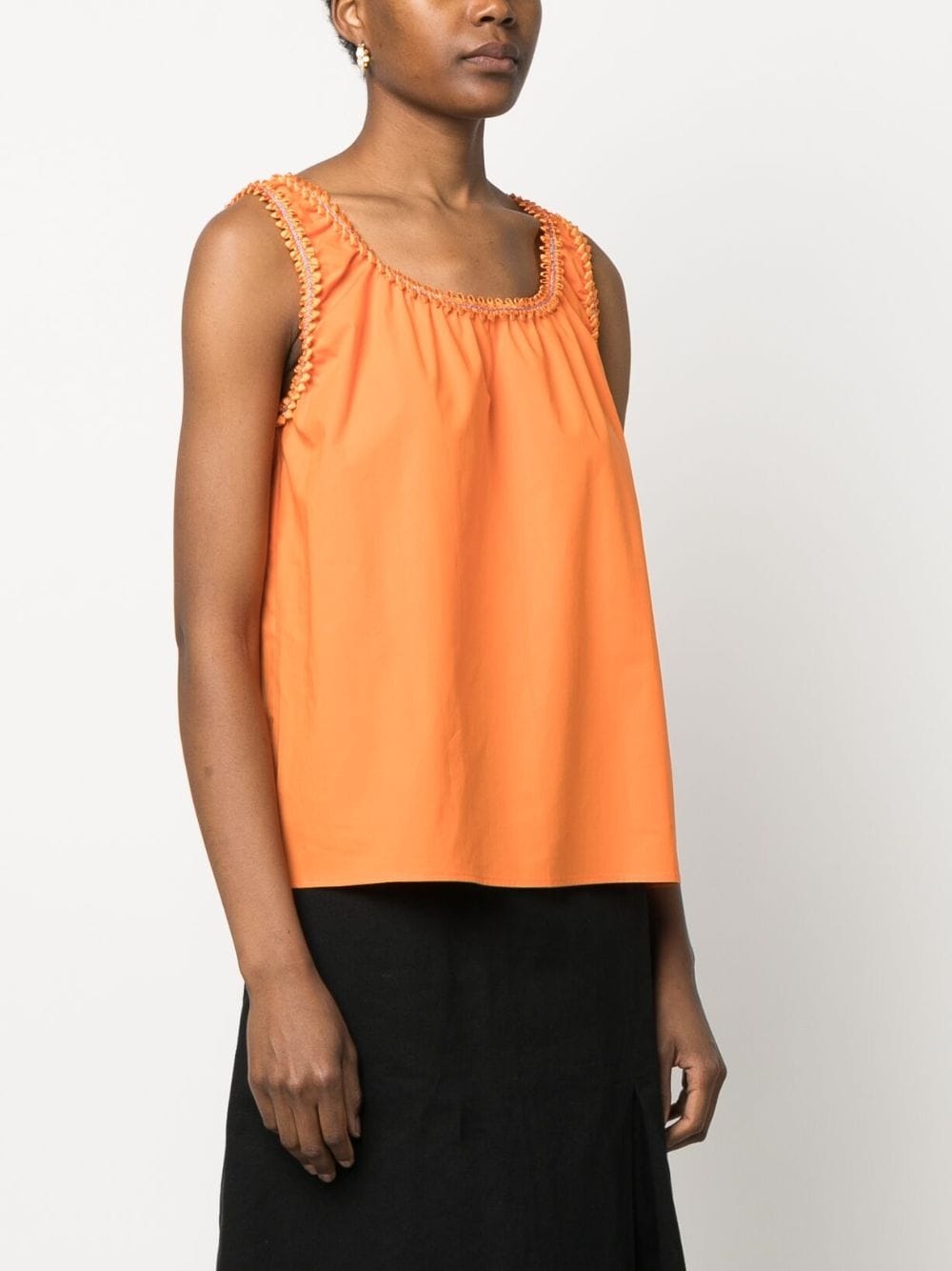 embellished-trim tank top - 3