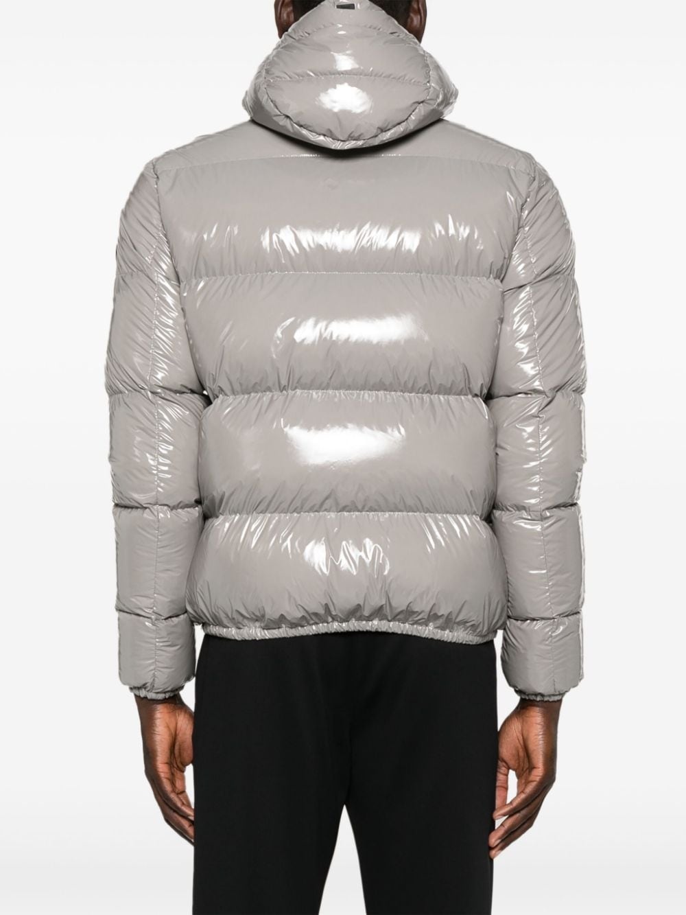 patent hooded puffer jacket - 4