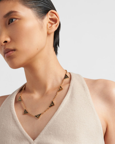 Prada Enameled metal necklace outlook