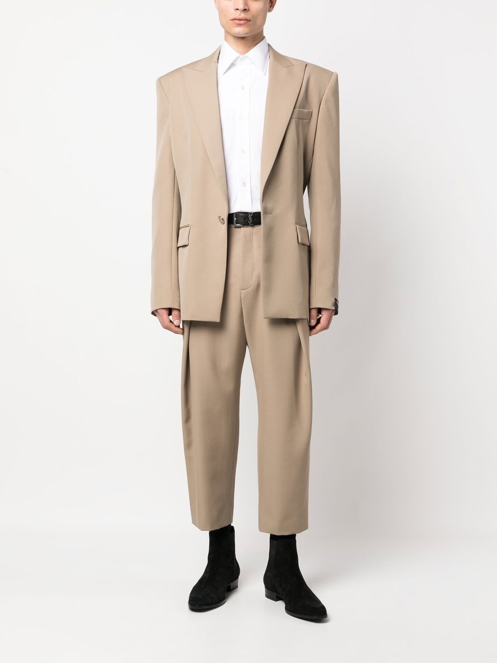 single-breasted wool suit jacket - 2