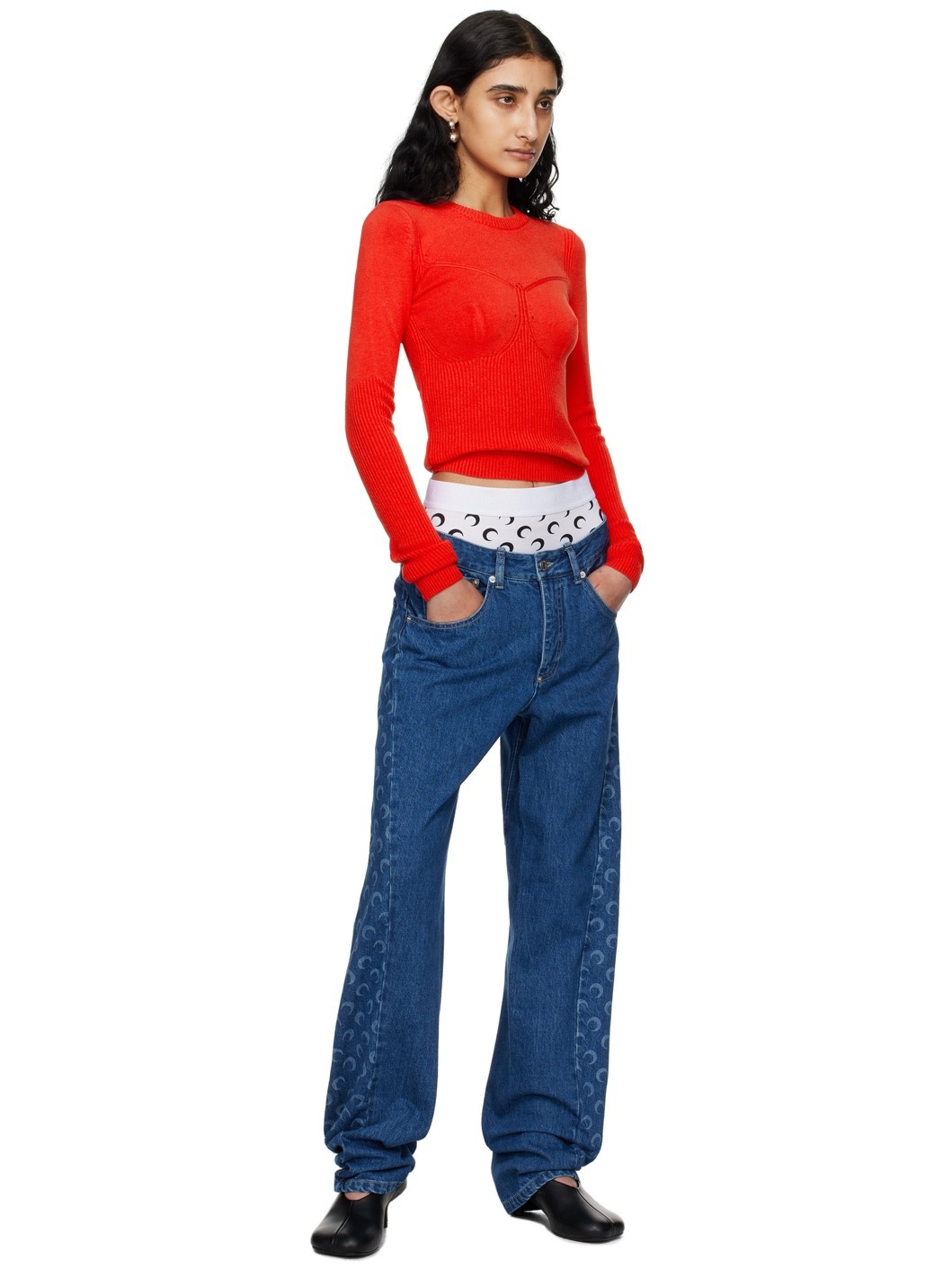 Red Rib Sweater - 4