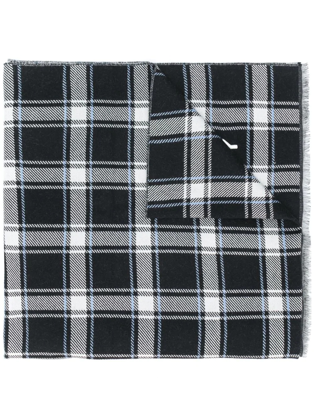 checked logo scarf - 1