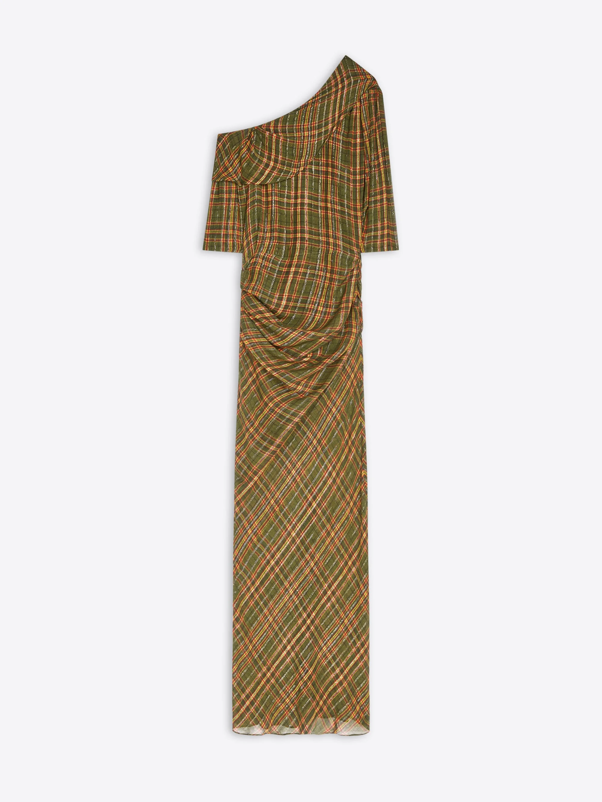LONG OFF-SHOULDER LUREX DRESS - 1