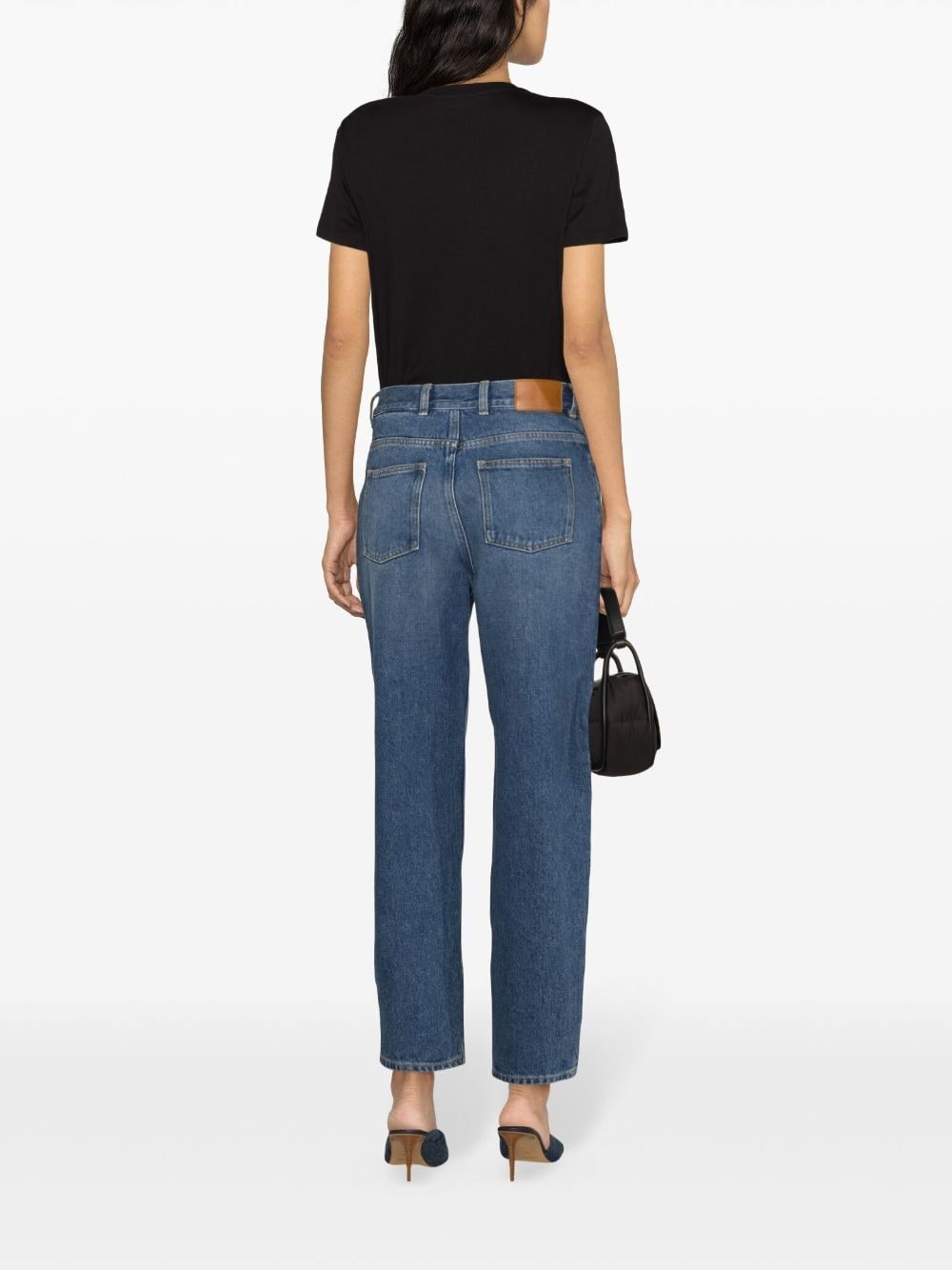 mid-rise straight jeans - 4
