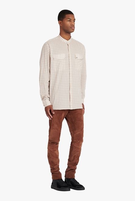 Balmain x Netflix -Sand-colored cotton shirt - 6