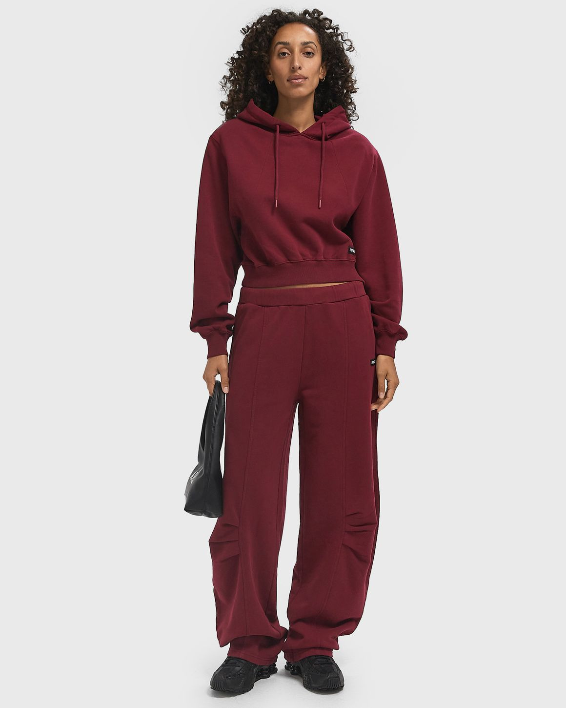TERRY BACK CROPPED HOODIE - 2
