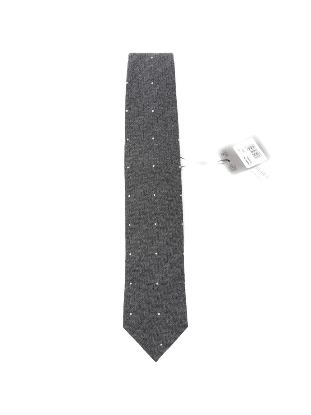 herringbone-patterned polka-dot tie - 1
