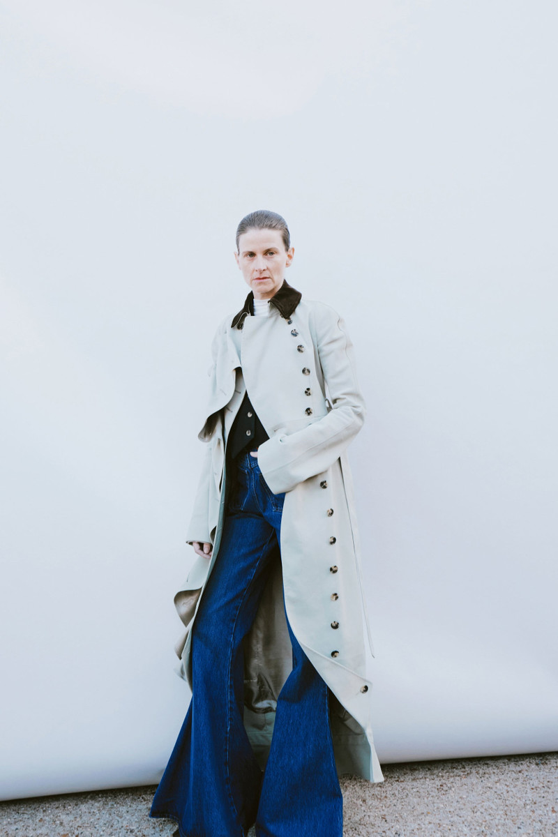 BIB-FRONT STRUCTURED TRENCH COAT LIGHT KHAKI 1