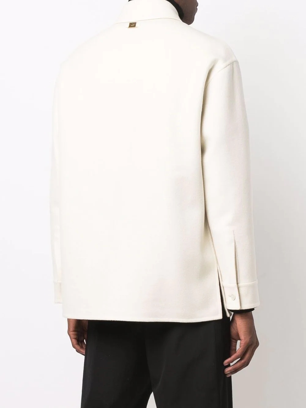 long-sleeve cashmere shirt jacket - 4