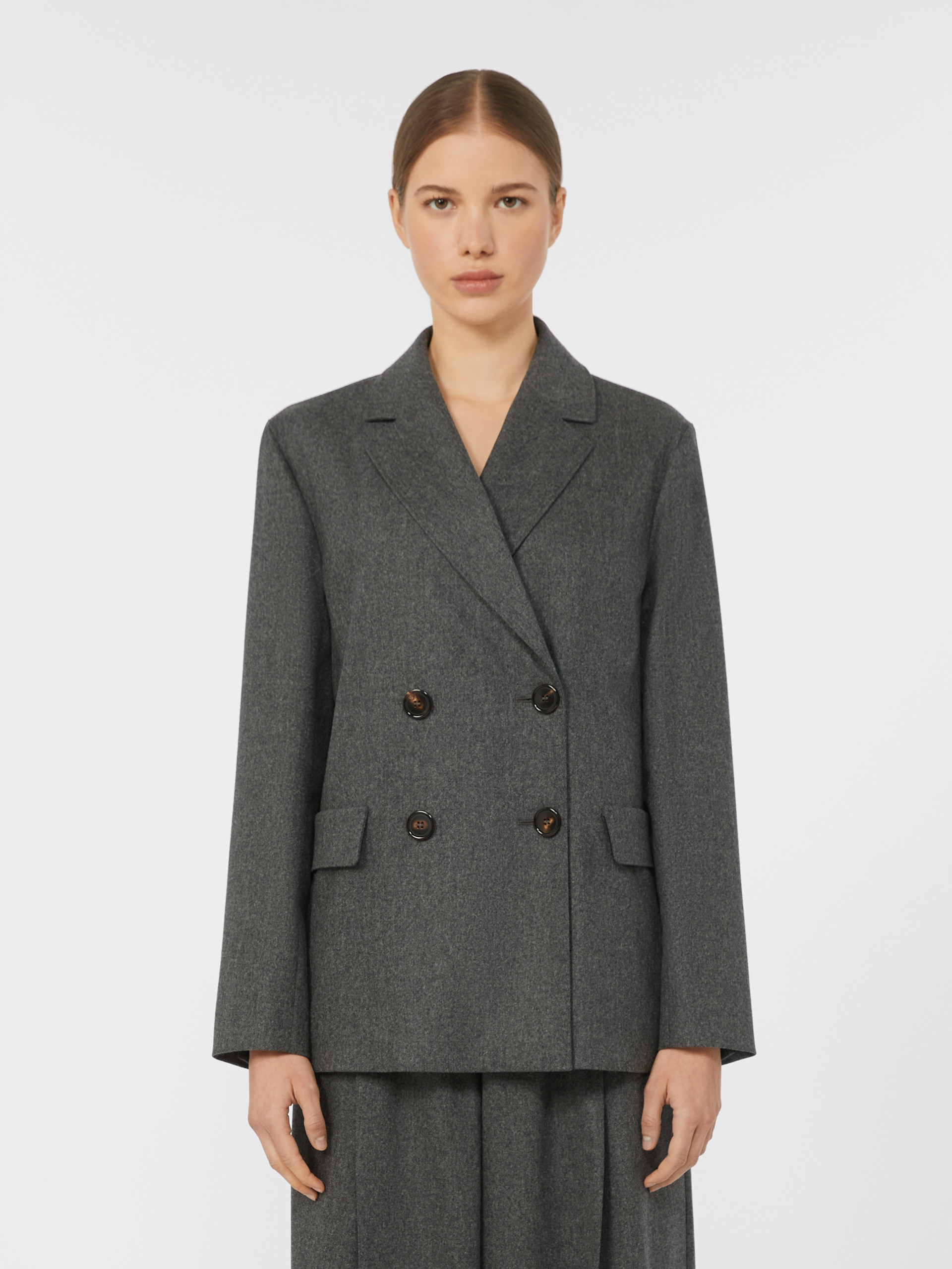 LENA Double-breasted flannel blazer - 3