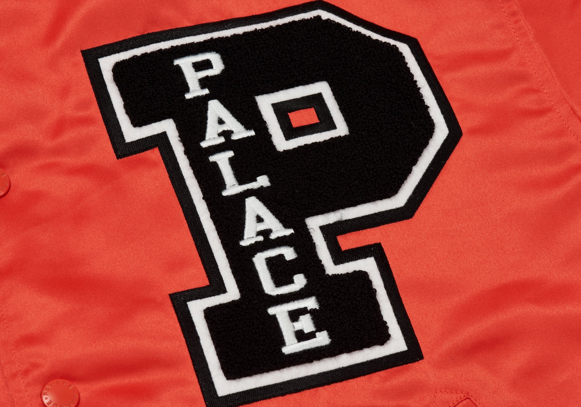SATIN VARSITY JACKET ORANGE - 4