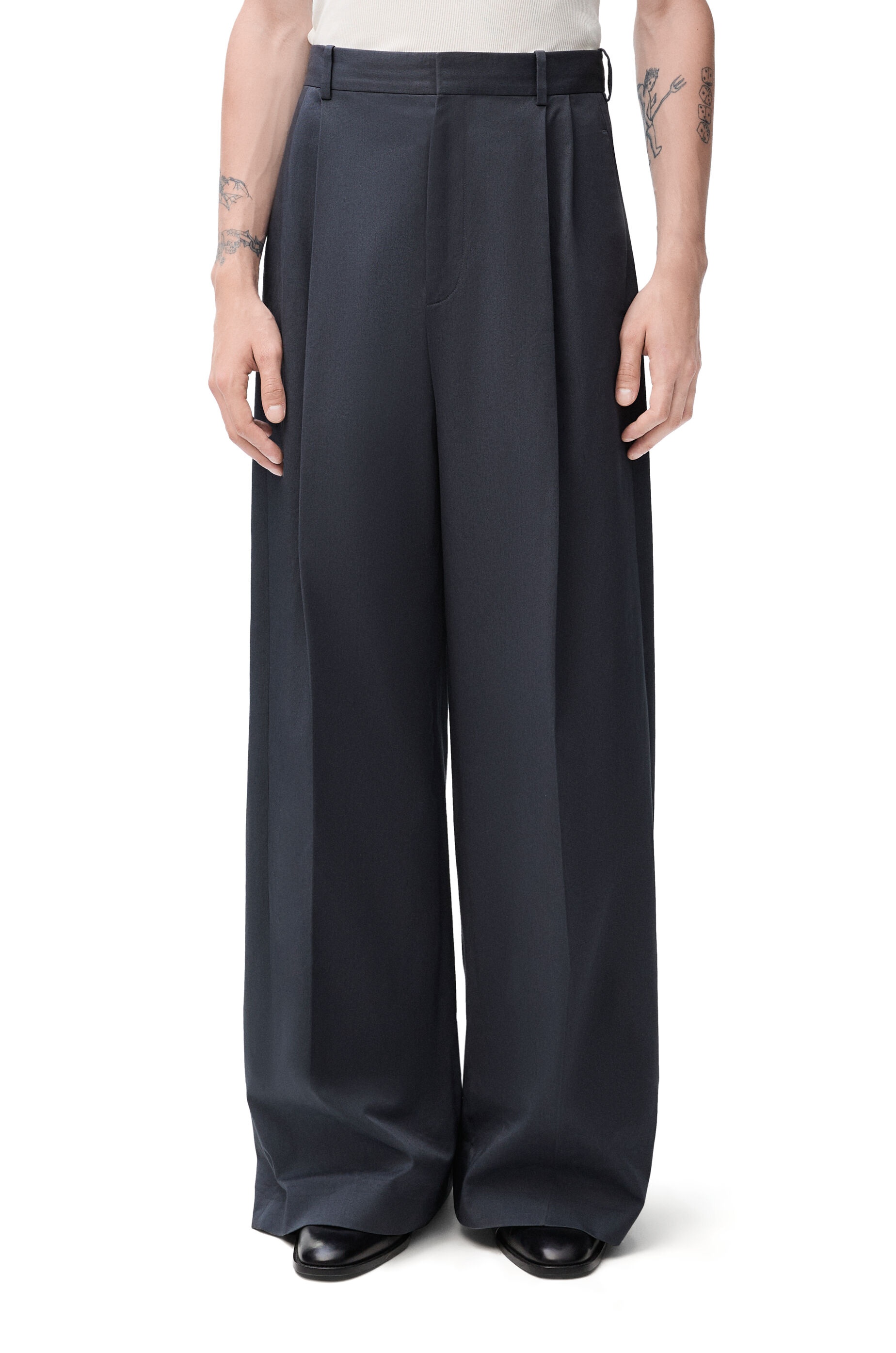 Pleated trousers in cotton - 3