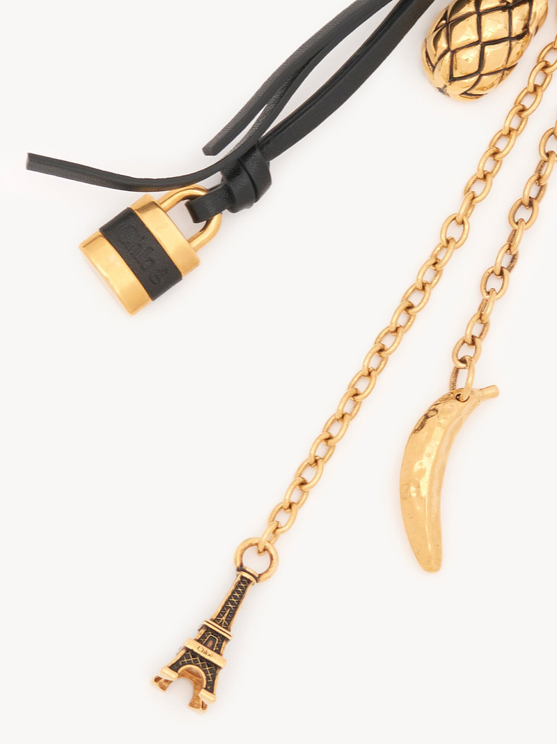 Chloé MINIATURES BAG CHARM IN BRASS & LEATHER outlook