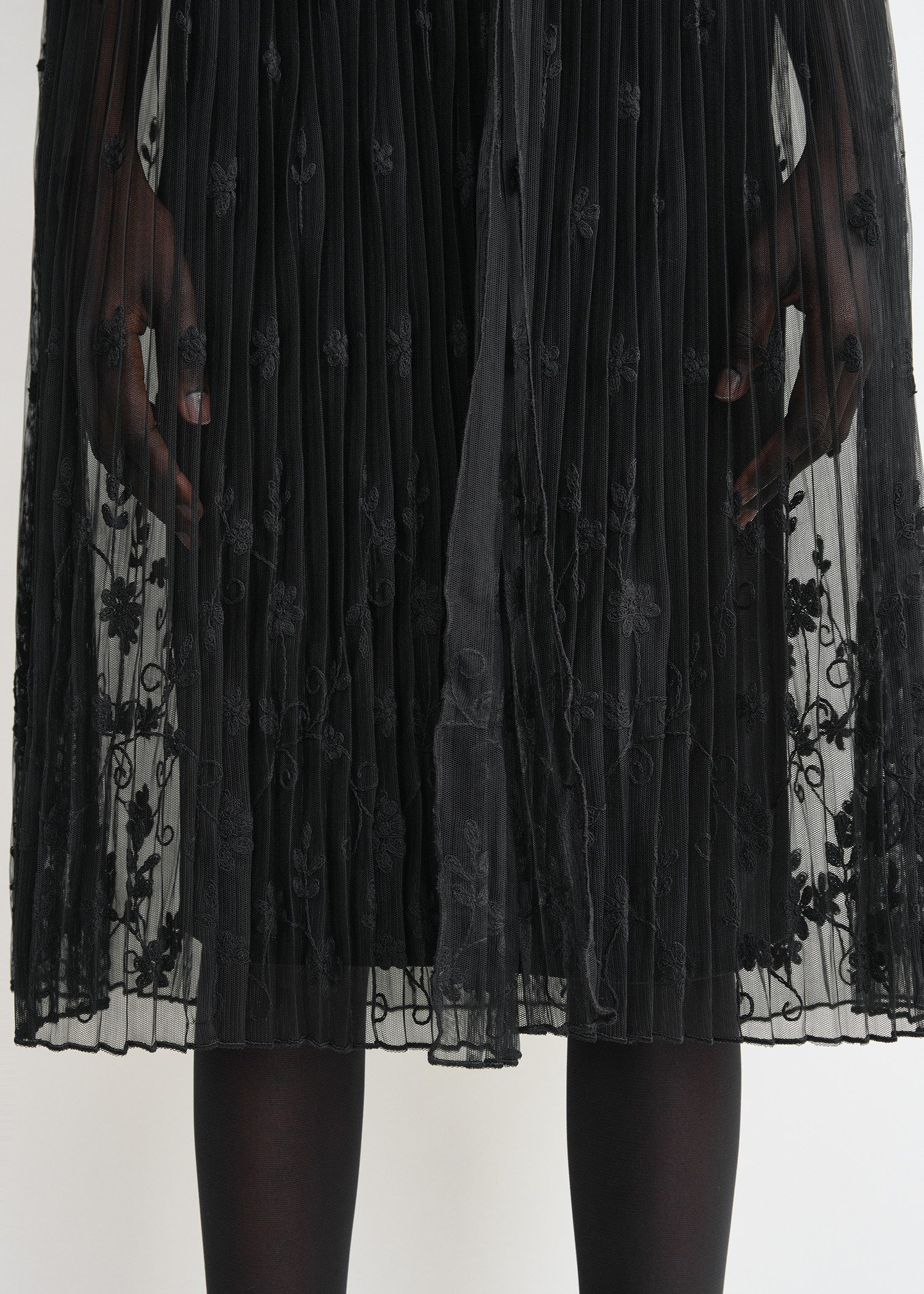 Floral tulle cape black/black - 5