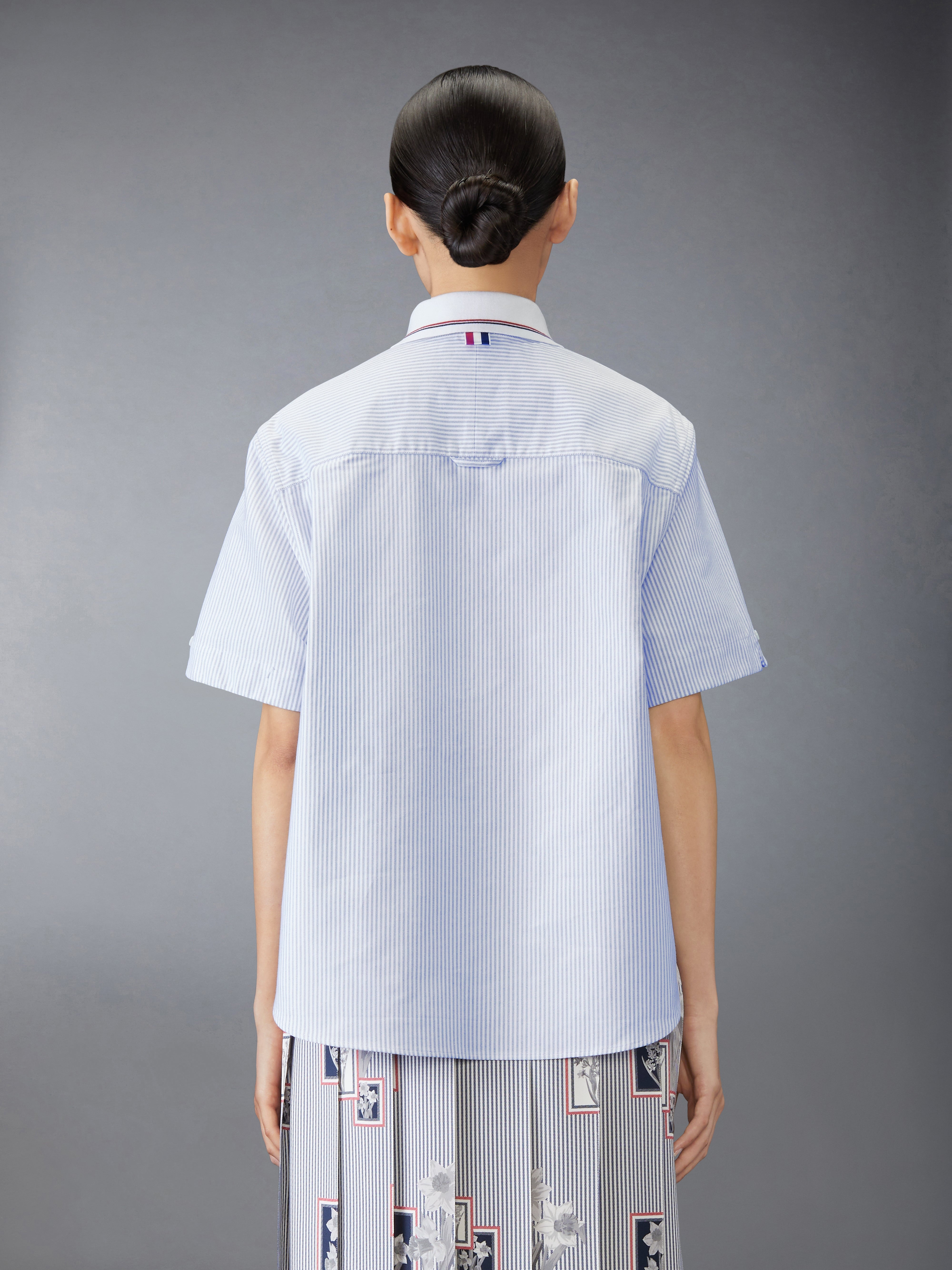 OXFORD FRAMED FLORAL CROPPED SHIRT - 3